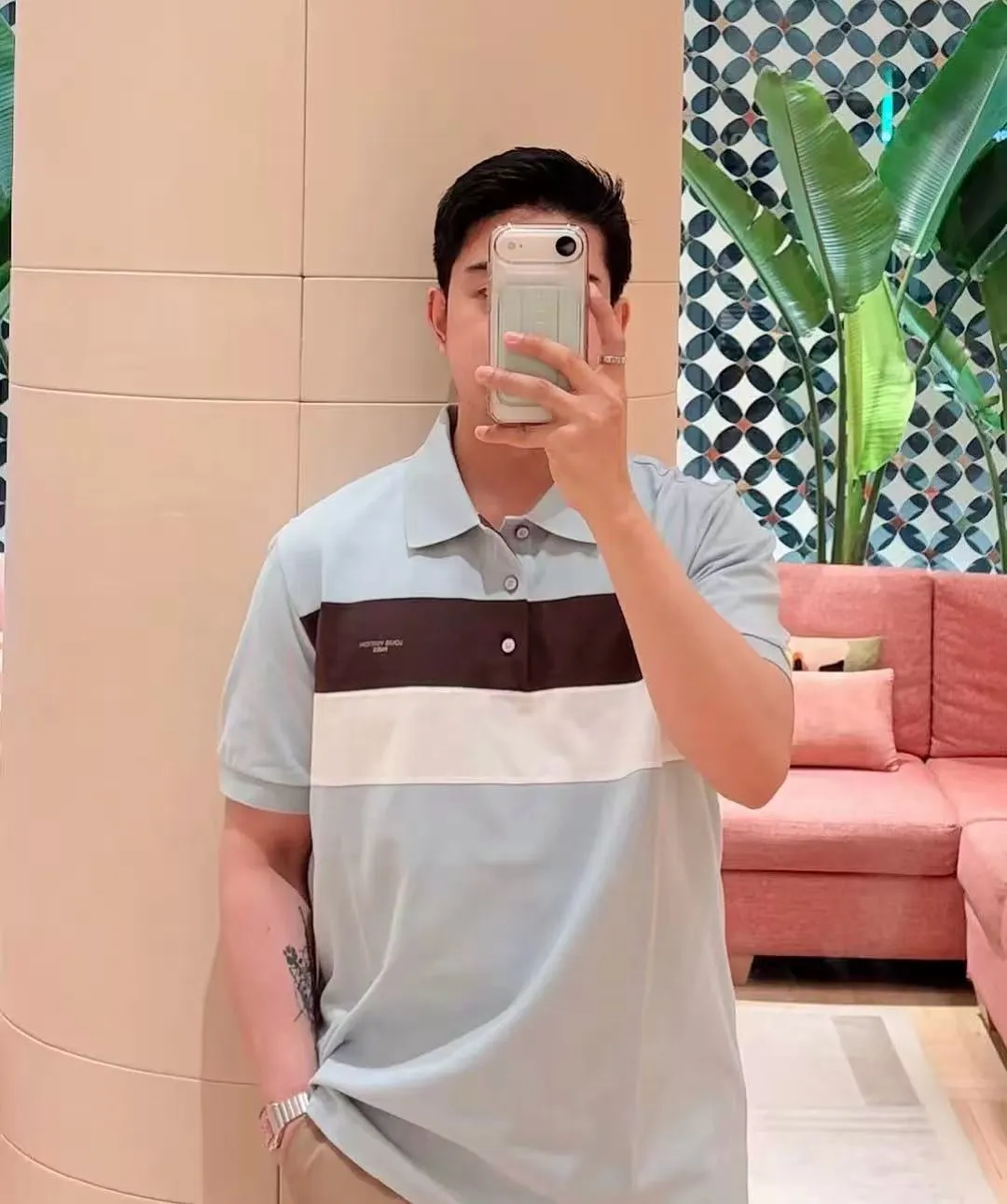 Louis Vuitton/Louis Vuitton 26ss contrast striped Polo short sleeves